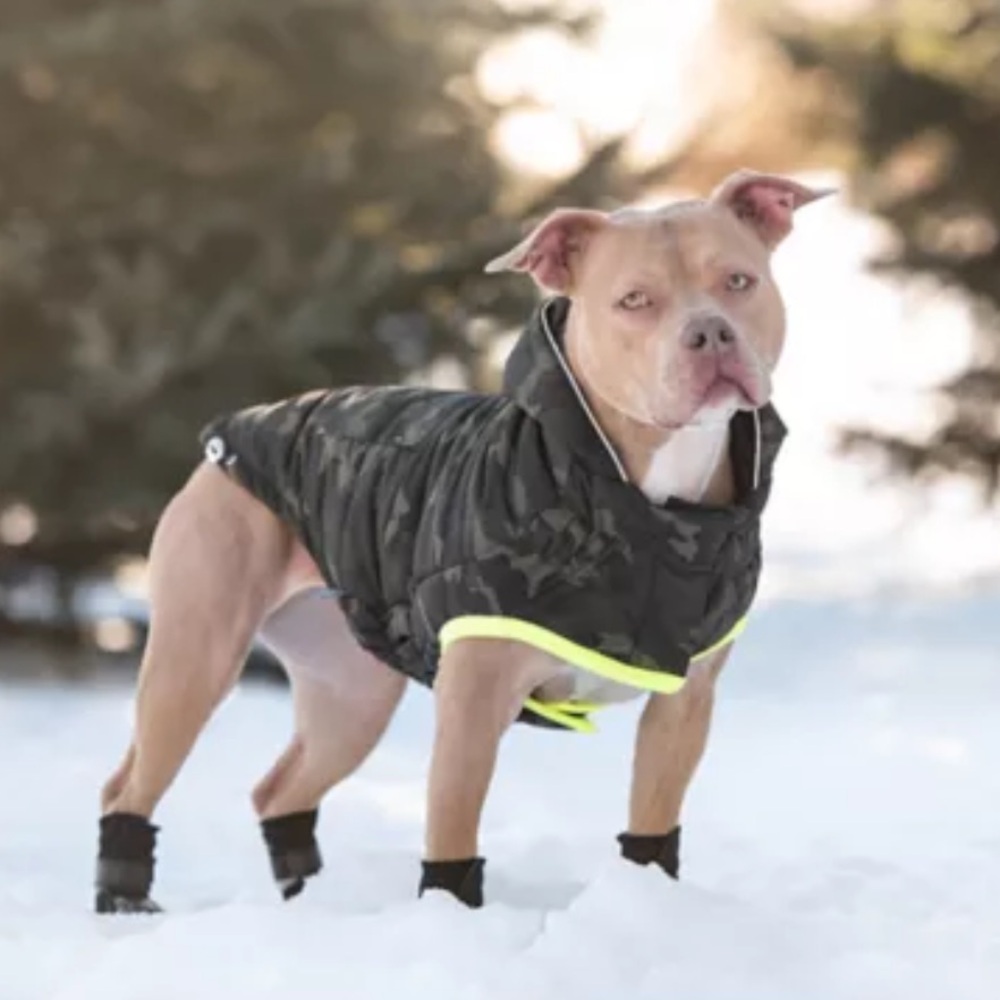 NWT GF PET Elasto-fit Camo Recycled Dog Parka Large